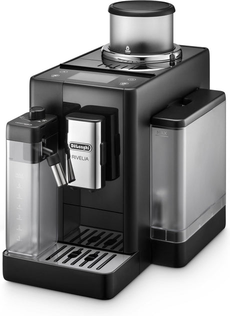 De'longhi de’longhi exam440.55.b, espressomachine, 1,4 l, koffiebonen, gemalen koffie, ingebouwde molen, 1450 w, zwart