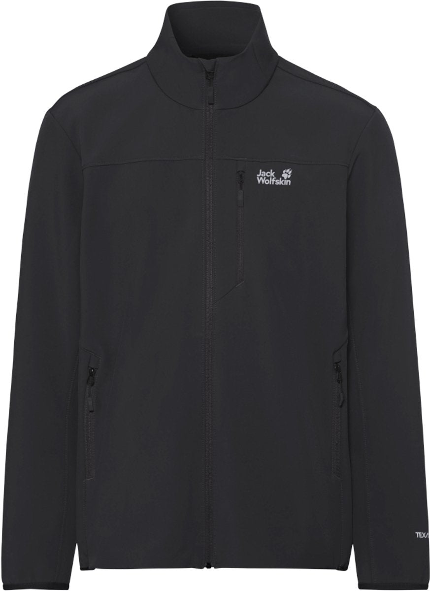 Jack wolfskin wild winds jkt m heren outdoorjas - black l