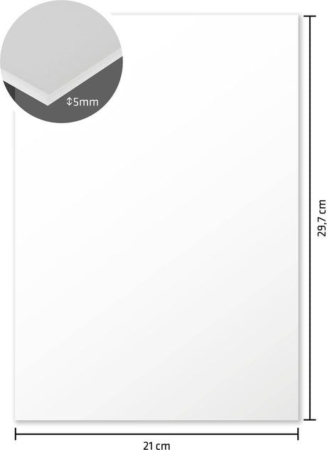 Kangaro foamboard a4 - dikte 5mm - wit - doos van 20 stuks - 2-zijdig - k-0075-004