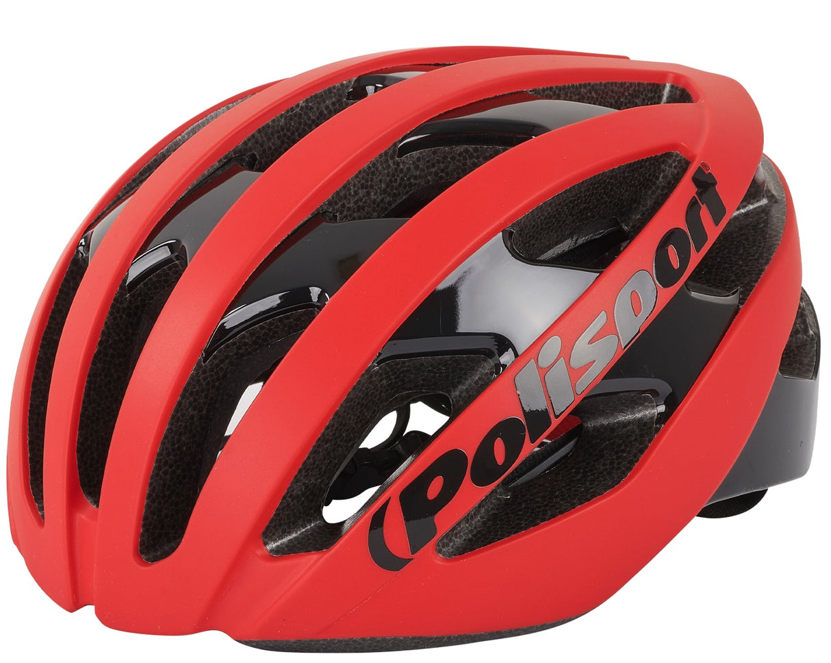 Polisport Light Pro Bicycle Helmet L 58-62cm Matt Red Black