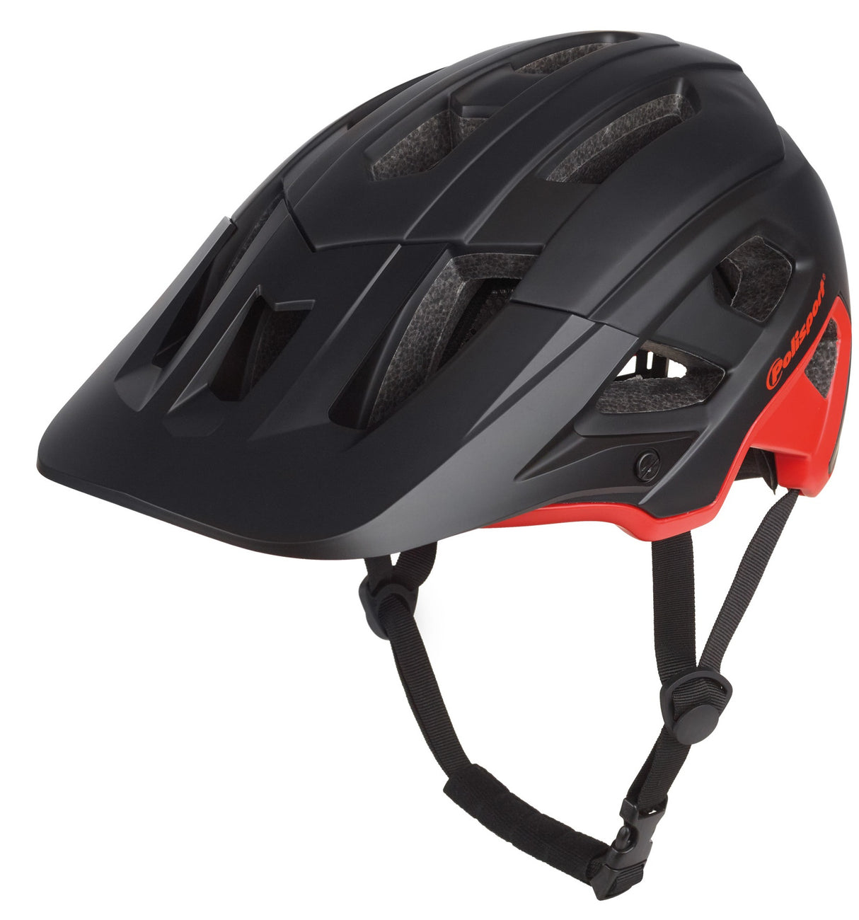 Hełm rowerowy Polisport Mountain Pro M 55-58 cm Czarny czerwony