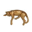 Decoris figuur luipaard polyresing goud 2x6,2x10,5cm