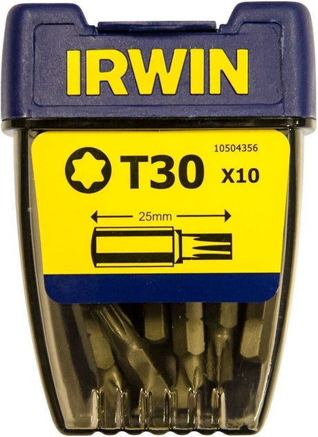 Irwin torx t30 - 1 4” 25 mm - 10 stuks - 10504356