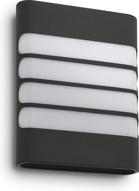 Philips led philips mygarden raccoon wandlamp - led - antraciet