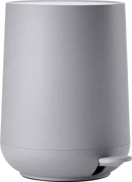 Zone denmark nova pedaalemmer - prullenbak badkamer softclose - afvalemmer klein - toilet badkamer accessoires - kunststof - 3 liter - 23,5 x 20,5 cm - gulliter grey (grijs)