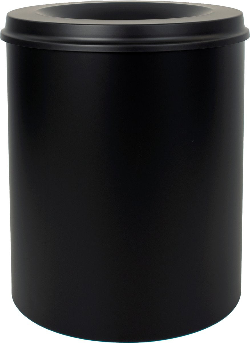 V-part - vlamdovende papierbak 80 ltr - steel - zwart