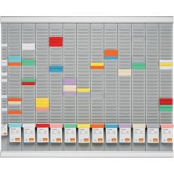 Jaarplanner nobo 80x60x1,5cm grijs jaar-maandplanning
