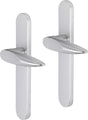 Impresso deurkruk - sutton - voor binnen - ovaal deurschild - aluminium - 2 stuks