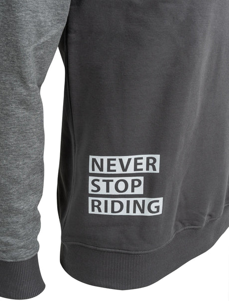 Contec sweatshirt never stop riding ct swaetshirt never stop riding size l black grey