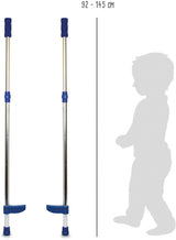 Small foot - metalen stelten verstelbaar blauw, 145cm