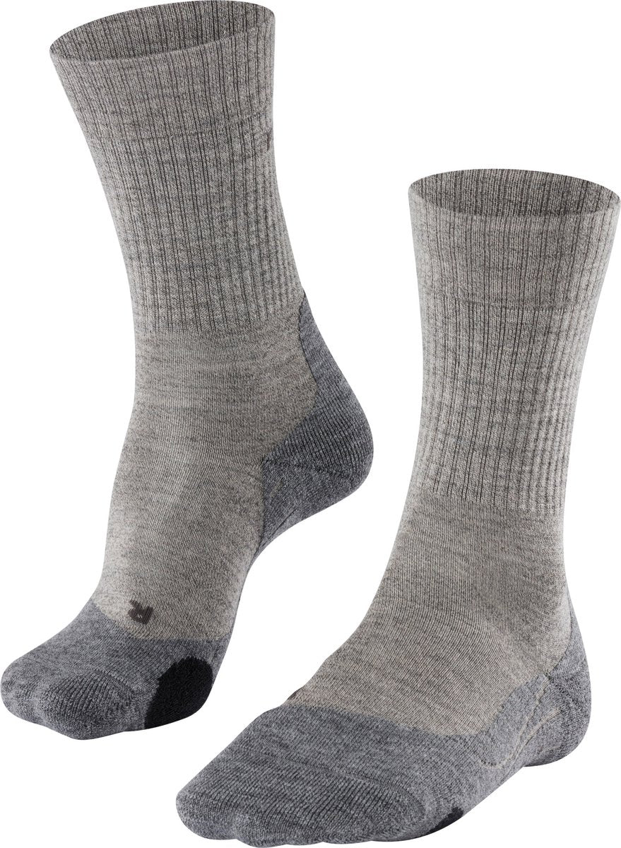 Falke tk2 wool wandelsokken anti blaren, medium padding merinowol sportsokken heren beige - maat 46-48