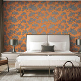 DUTCH WALLCOVERINGS DUTCH WALLCOVERINGS Behang Pine Tree blauw en oranje