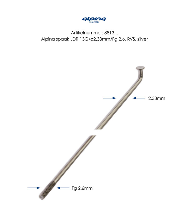 Buzaglo alpina spaak 13x262 rvs
