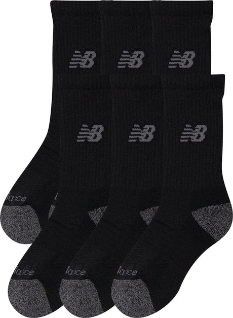 New balance active crew socks 3 pack unisex sportsokken - black 38-42