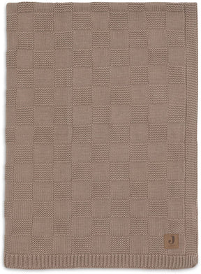 Jollein baby deken ledikant - 100x150cm - box knit - milky coffee