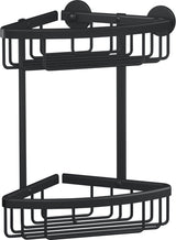 Tesa doucherek aluxx black 2-niveaus matzwart badkamer zelfklevend zonder boren – 163x260x170mm