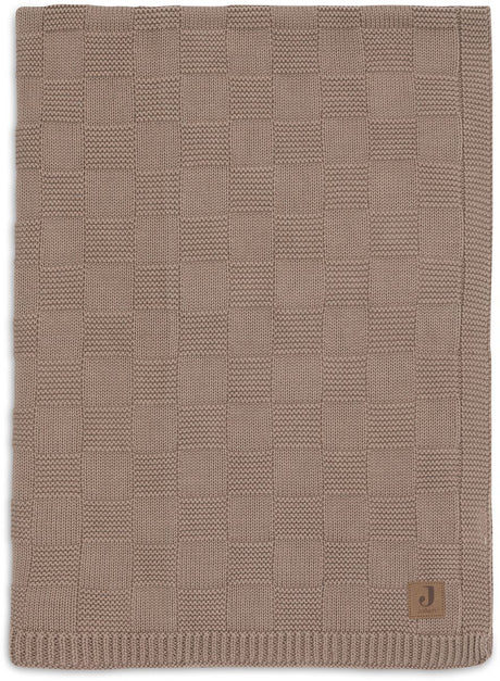 Jollein baby deken wieg - 75x100cm - box knit - milky coffee