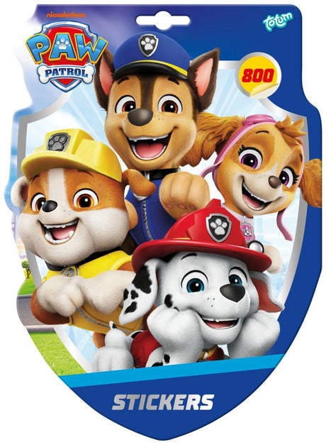 Totum paw patrol stickerboek - a4 - 800+ vormstickers - 2 decorpagina's - speelgoed kinderen - knutselen - voor meisjes en jongens - ook voor kleuters - vanaf 3 jaar -