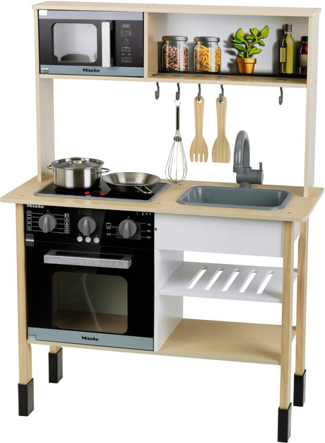 Klein toys - miele houten speelgoedkeuken - 70x30x91 cm - incl. licht en geluidseffecten - hout