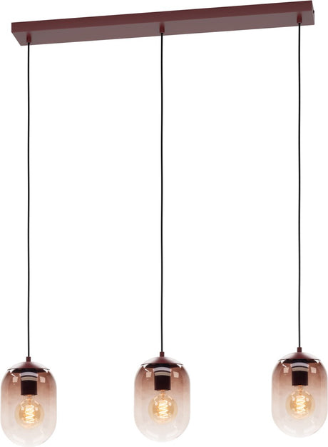 Eglo lequile hanglamp - e27 - 85 cm - terracotta rood