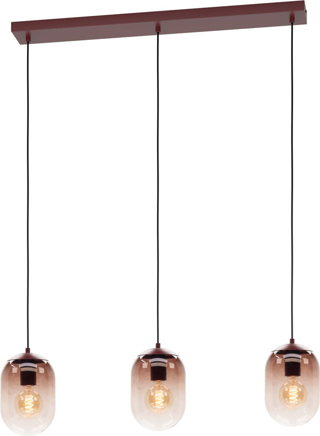 Eglo lequile hanglamp - e27 - 85 cm - terracotta rood