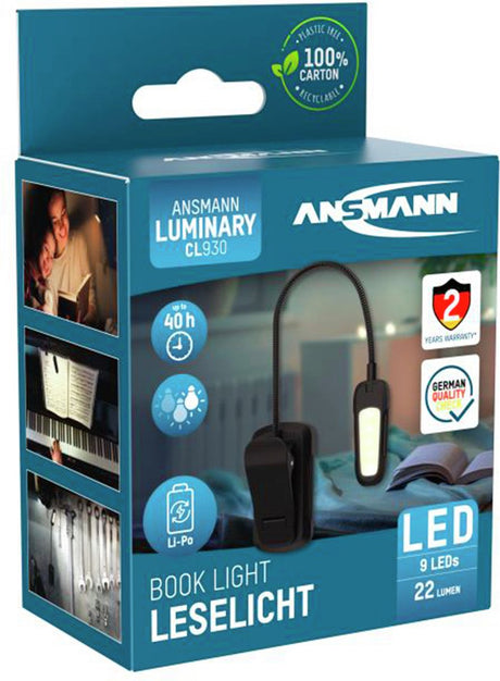 Ansmann 1600-0531 clip-light kleine mobiele lamp led zwart