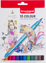 Bruynzeel brushpen set 12 kleuren