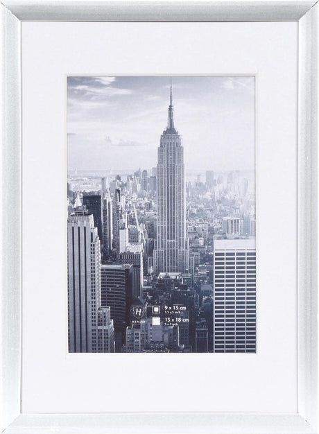 Henzo fotolijst - - manhattan - fotomaat 13x18 cm - zilver