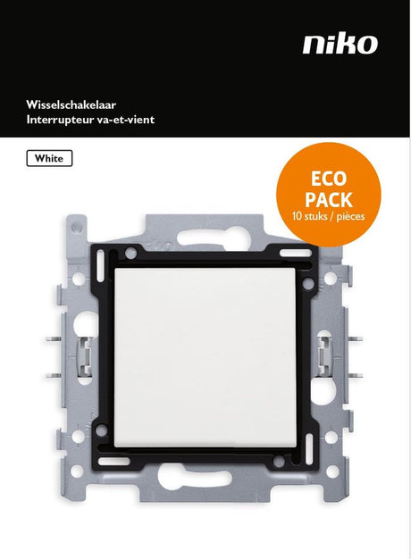 Niko original inbouw wisselschakelaar - 10 stuks - wit