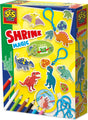 Ses creative krimpfolie - dino sleutelhangers - voor jongens vanaf 5 jaar - 6 stuks - knutselen - schoencadeautjes sinterklaas