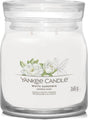 Yankee candle - white gardenia medium geurkaars - 50 branduren - 2 lonten