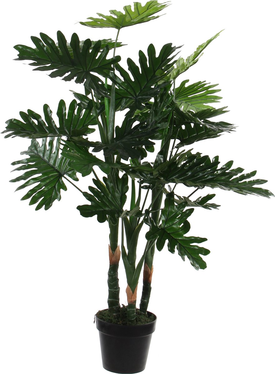 Mica decorations - philodendron kunstplant in pot- h100 x ø70 cm - groen