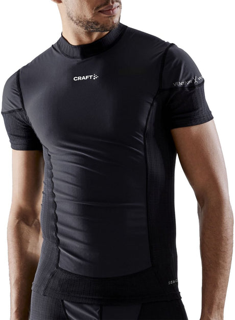 Craft active extreme x wind ss m heren thermoshirt - zwart - granite