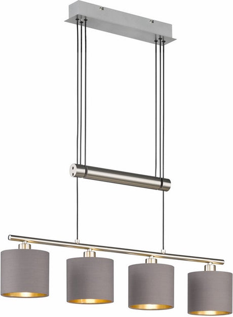 Trio garda - hanglamp - nikkel mat - excl. 4x e14 4w