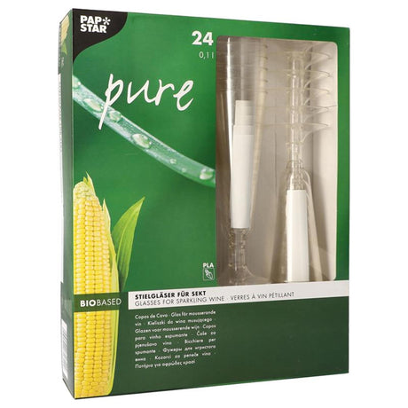 Papstar wijnglazen pure 100ml helder pla 24st