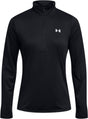 Under armour tech 1 2 zip- solid-blk dames sporttrui - zwart - wit m