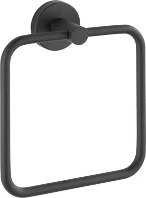 Wenko handdoekring bosio rvs zwart mat 16x18cm - handdoekhouder