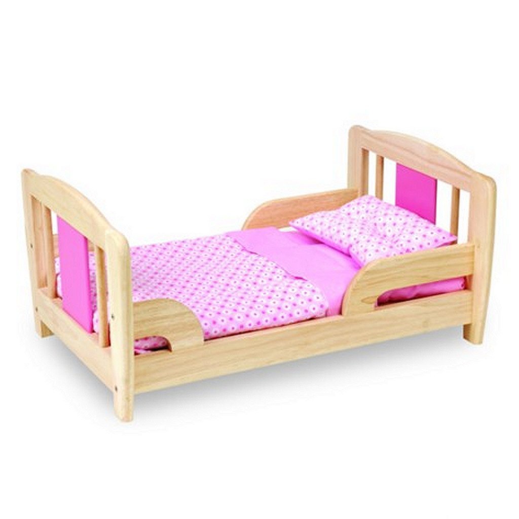 Pintoy pintoy p07541 groot houten poppenbed 53cm