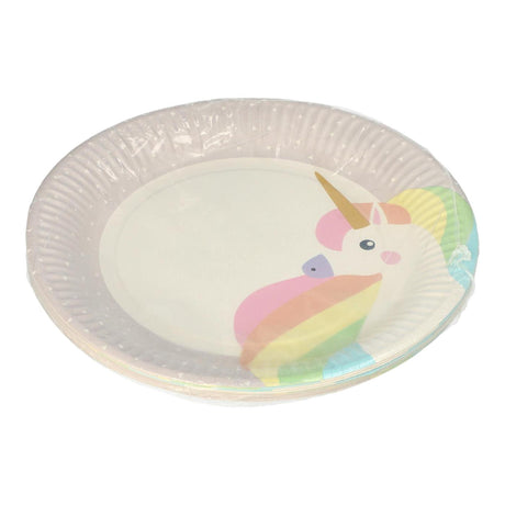 Papstar set a 10 borden unicorn karton ø23cm