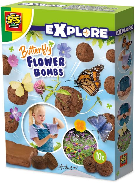 Ses creative vlinder bloembommen - zelf maken voor tuin of pot - vanaf 5 jaar - buitenspeelgoed - schoencadeautjes sinterklaas