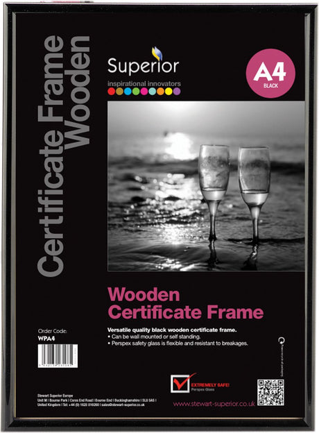 Seco fotolijst - a4 - 21 x 29.7cm - zwart - 11mm frame