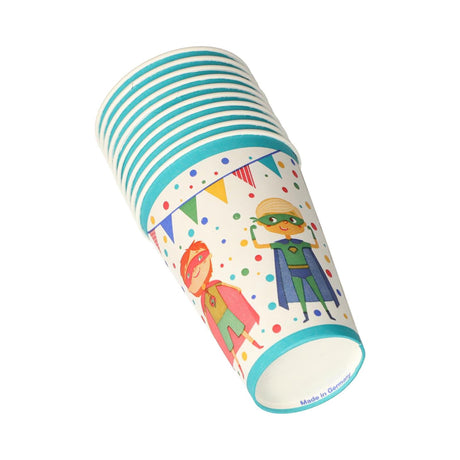 Papstar set a 10 drinkbekers superhero karton 0,2l ø7x9,7cm