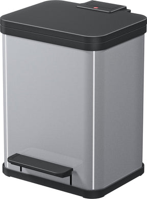 Hailo öko duo plus prullenbak - 2 x 9 l - zilver