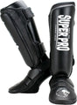 Super pro combat gear scheenbeschermer protector zwart wit medium