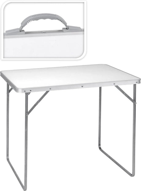 Redcliffs campingtafel - wit - 80 x 60 x 69 cm - tuintafel - inklapbaar