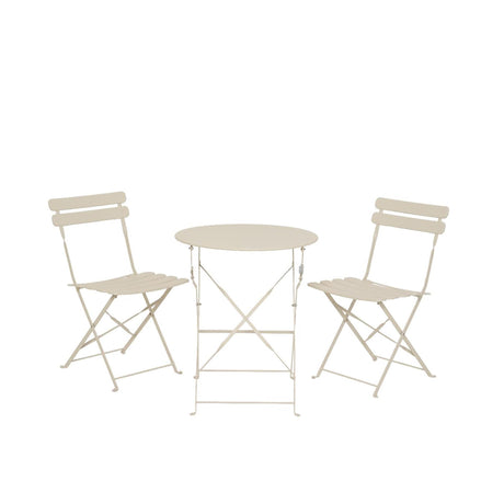 Decoris bistroset off-white staal ø60xh71cm