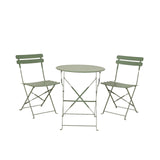 Decoris bistroset groen staal ø60xh71cm