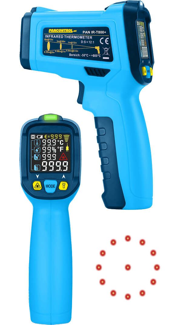 Pancontrol professionele digitale infrarood thermometer 12:1