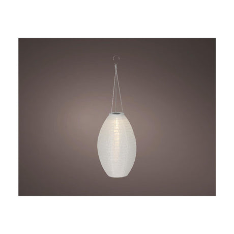 Lumineo solar lantaarn wit nylon ø22xh33cm