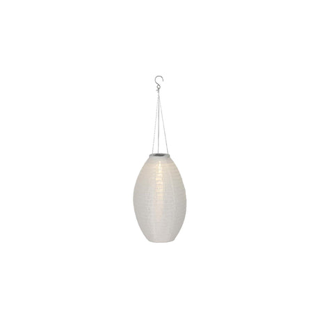 Lumineo solar lantaarn wit nylon ø22xh33cm